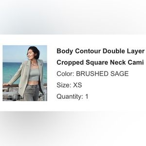 Express Cropped Cami, XS, Green